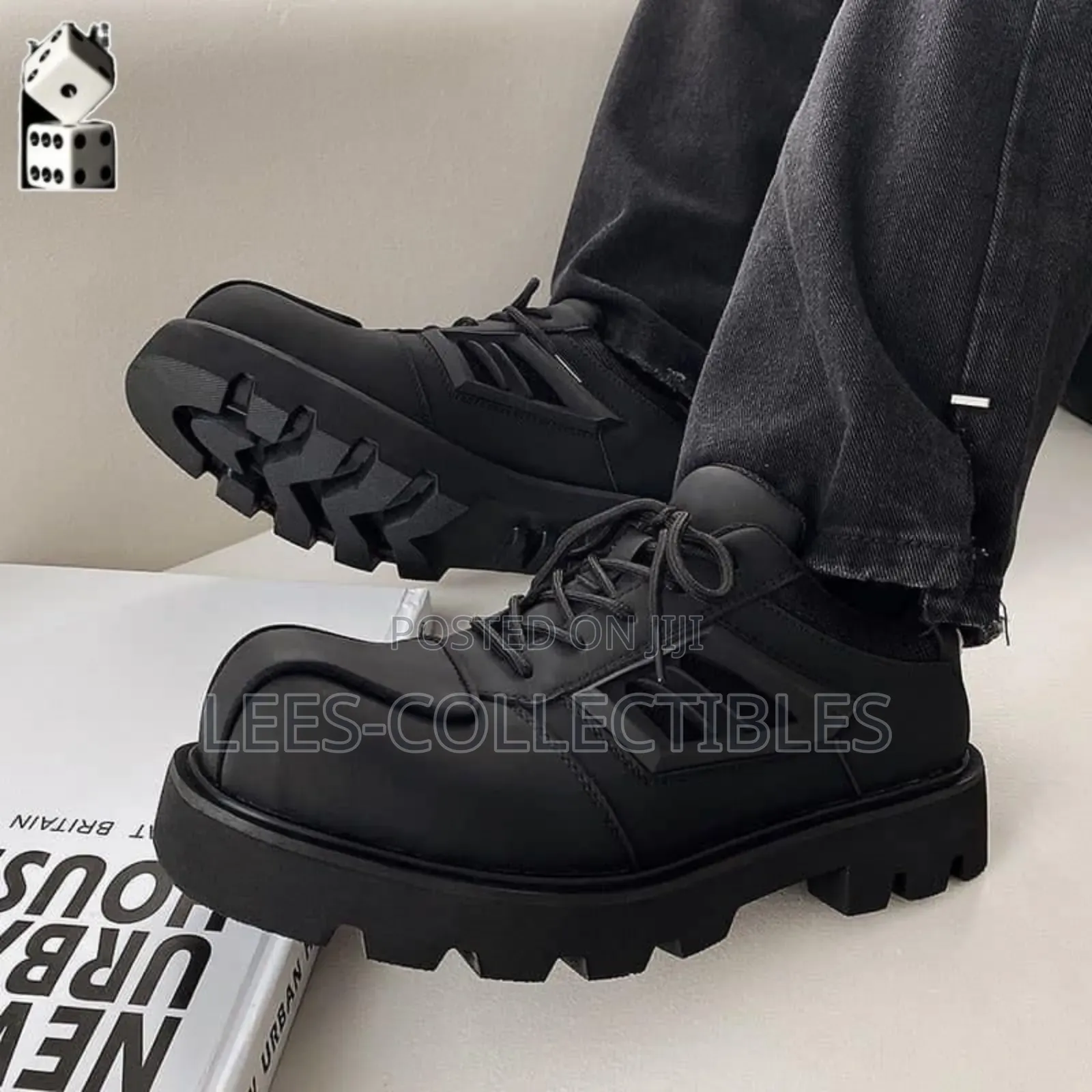 Quality Matt Black Derby Boots