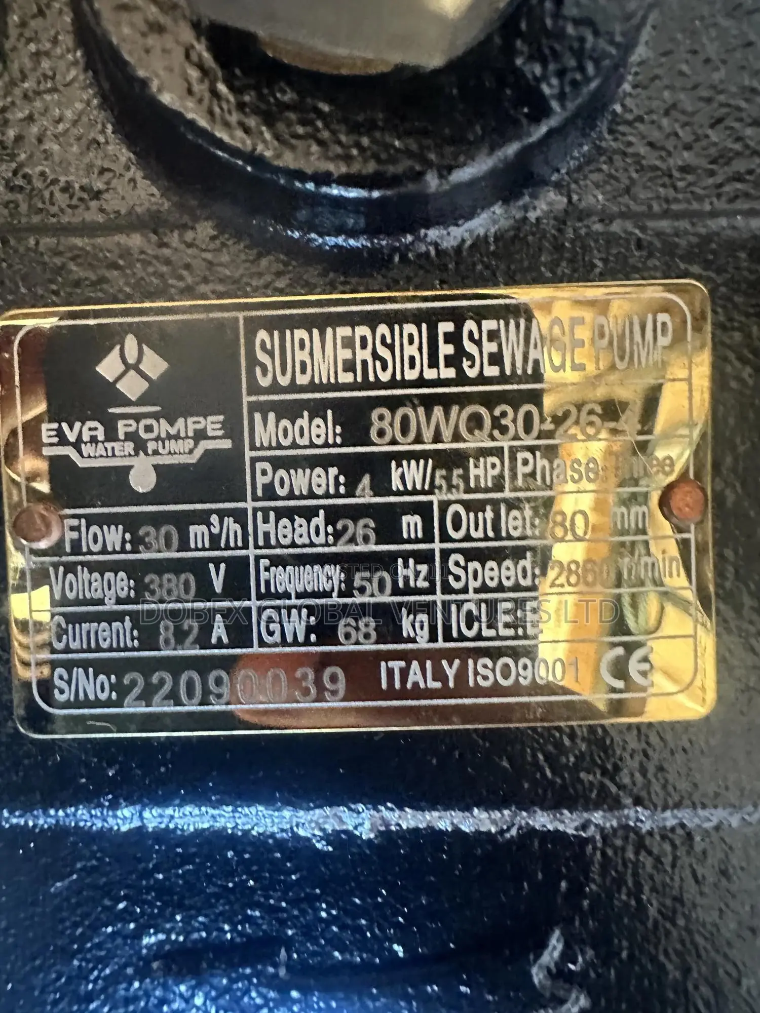 5.5hp Sewage Pump