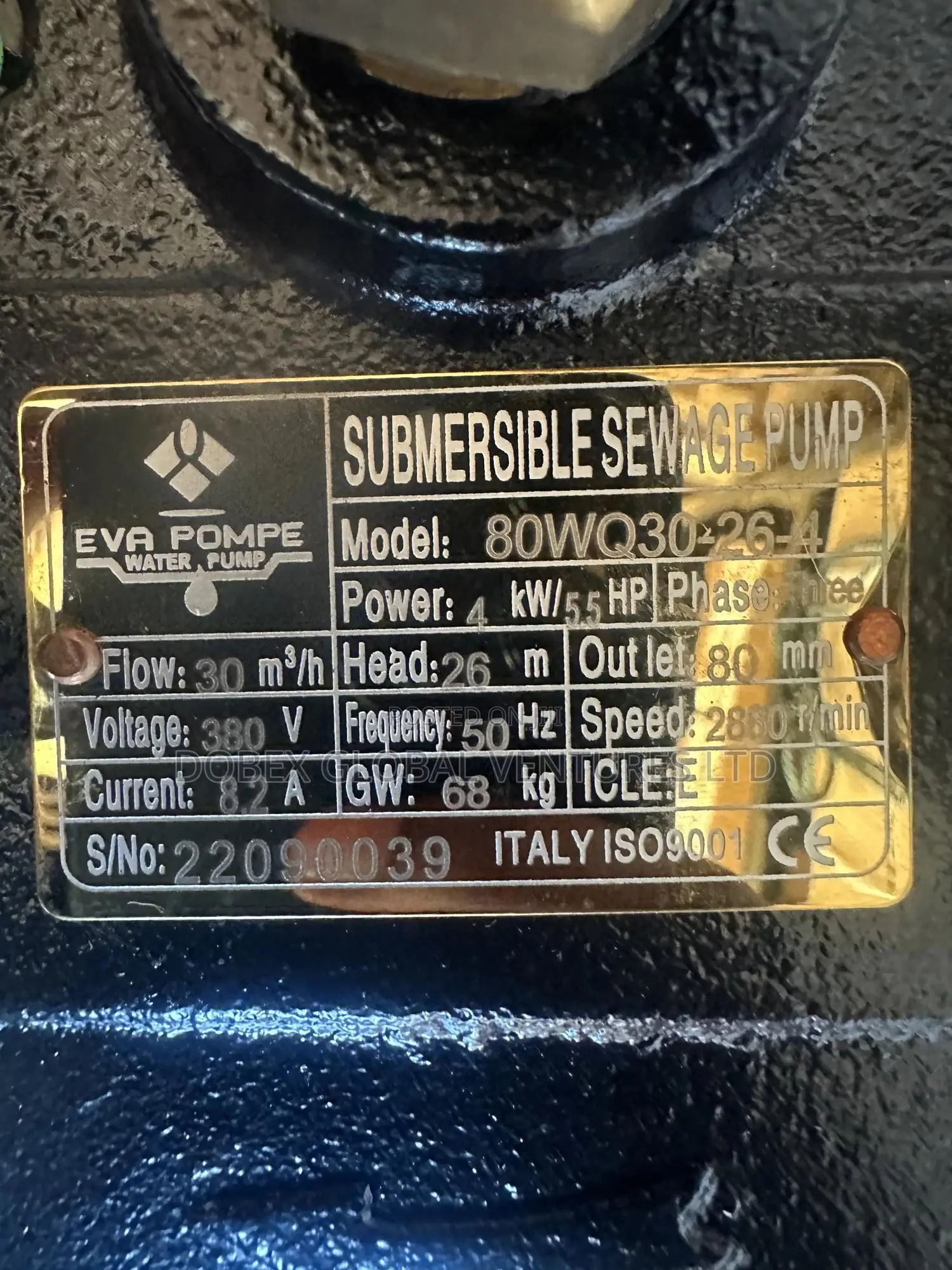 5.5hp Sewage Pump