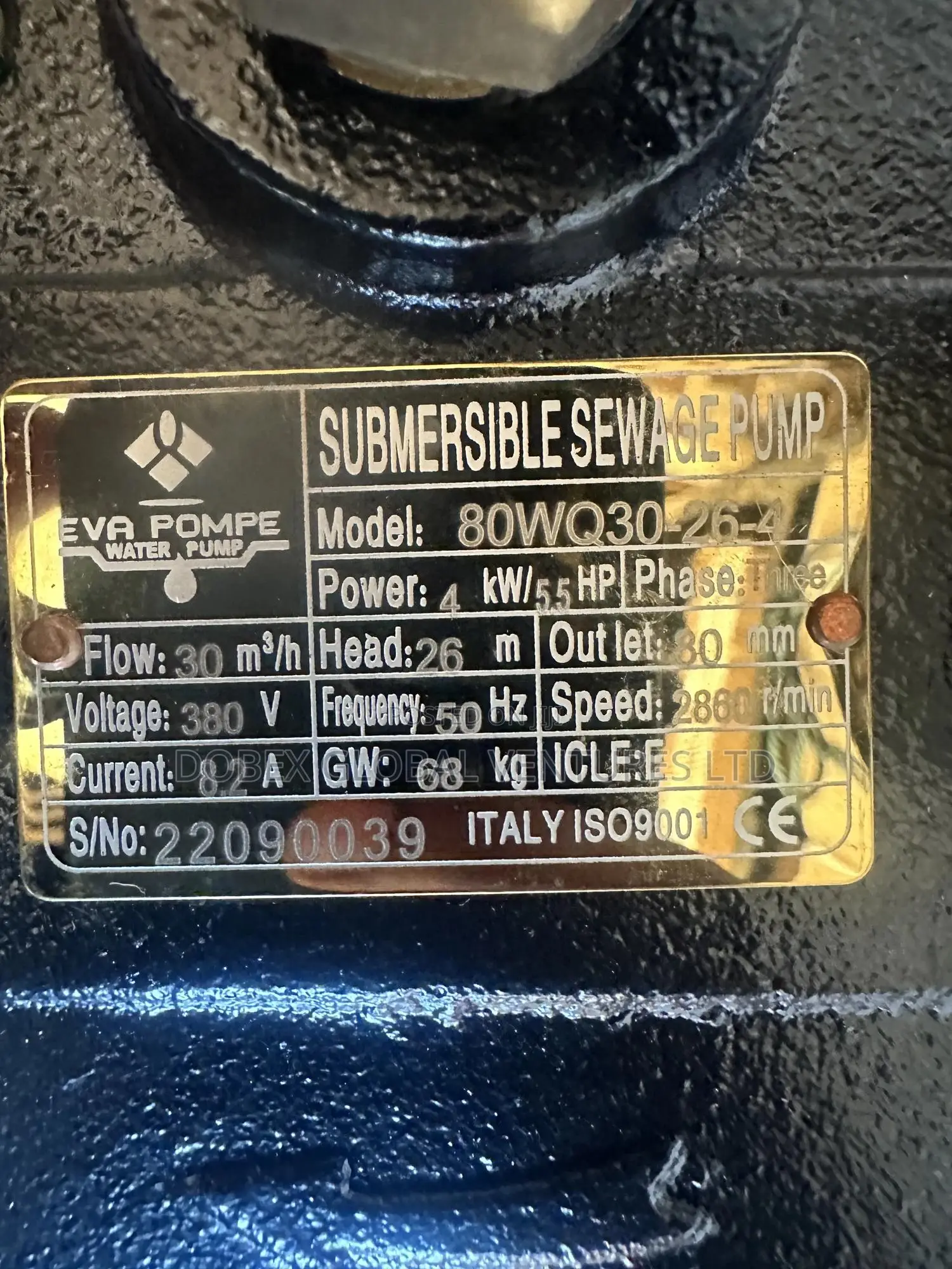 5.5hp Sewage Pump