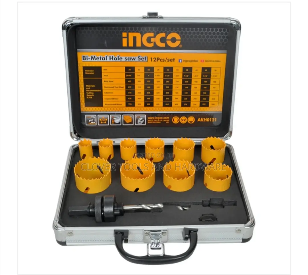 Ingco AKH0121 Bi-Metal Hole Saw Set 12pcs/Set