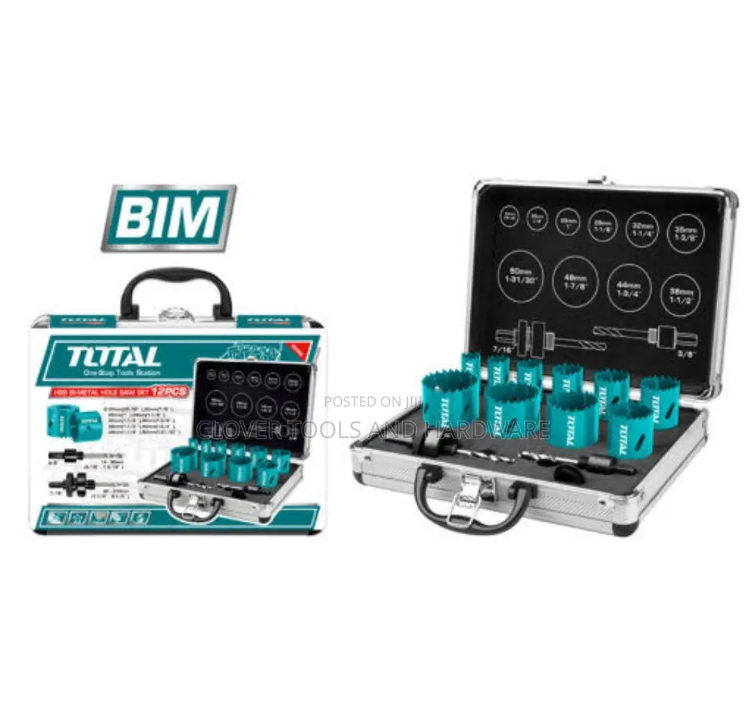 Total Hole Saw Set Bi-Metal 12pcs TACSH1121