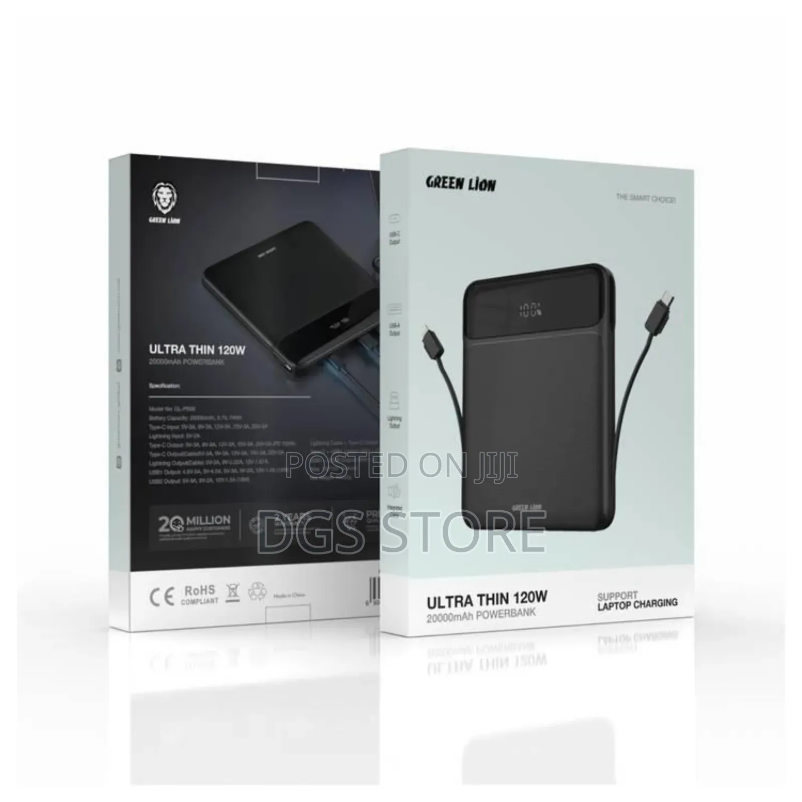 Green Lion Ultra Thin 120w 20,000mah Power Banksupportlaptop