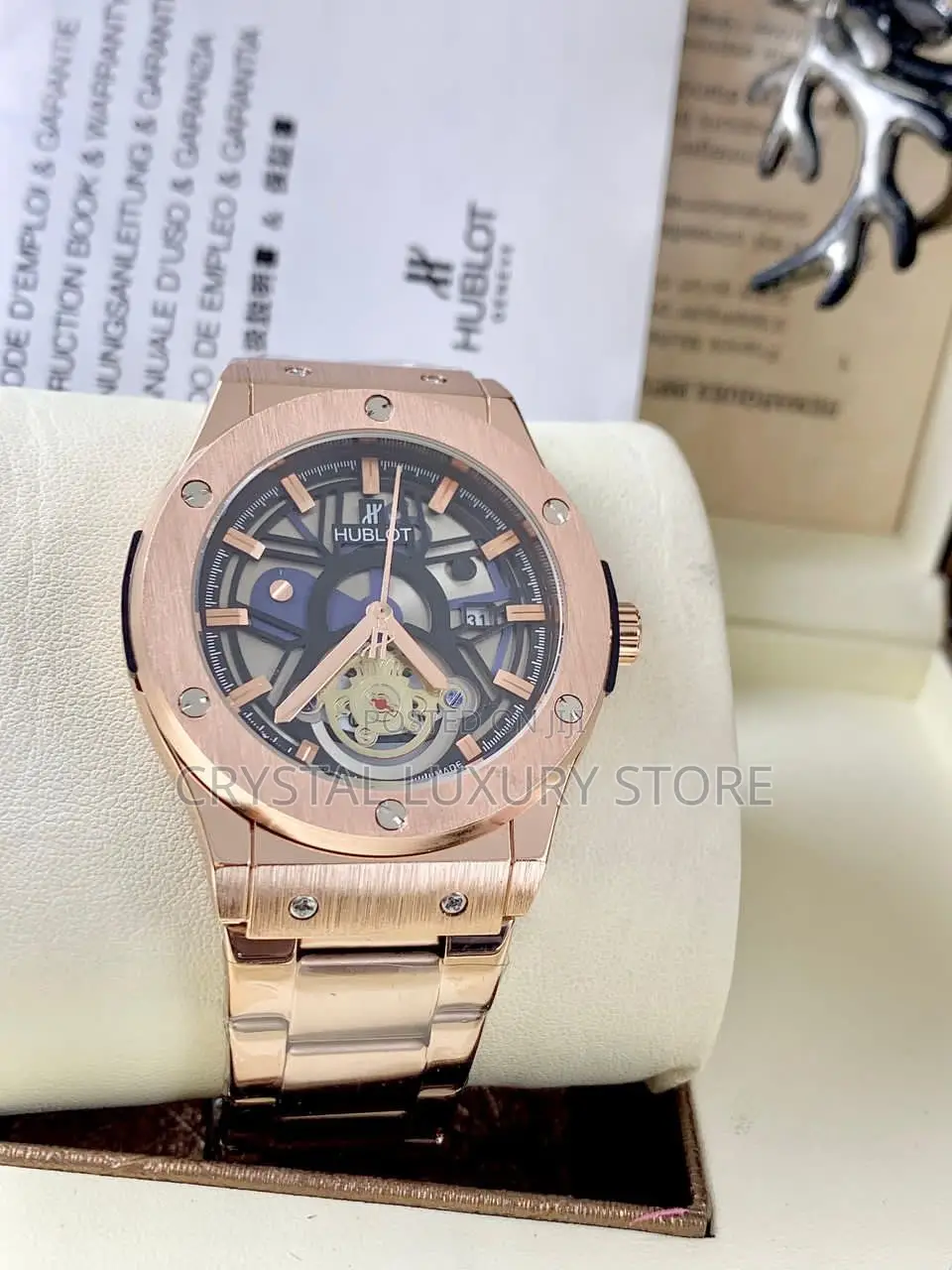 Hublot Quality Men Chain Strap Wristwatch
