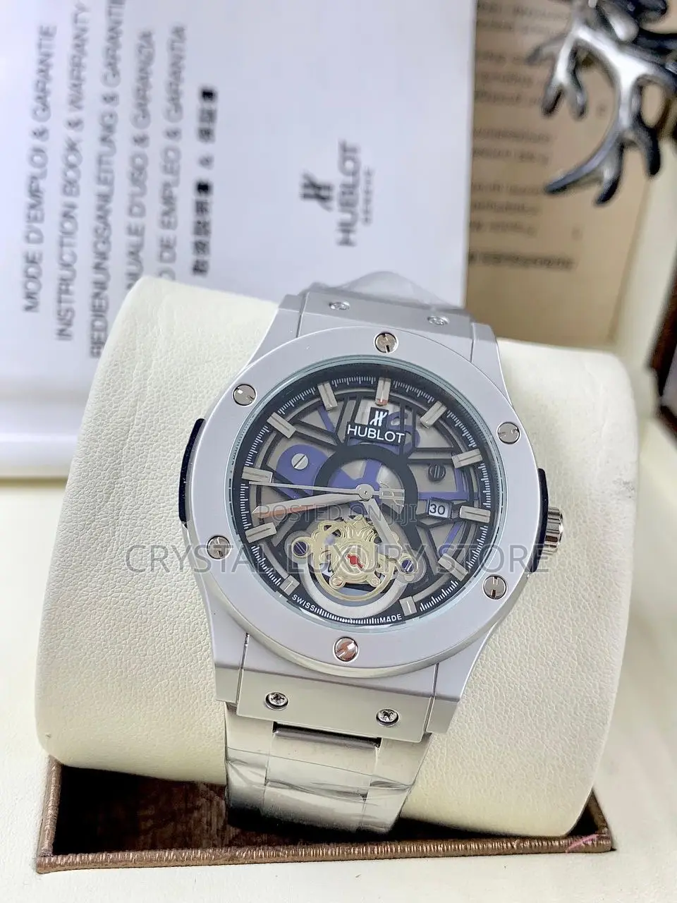 Hublot Quality Men Chain Strap Wristwatch