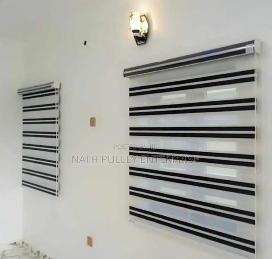 Black/White Stripe Day and Night Blinds