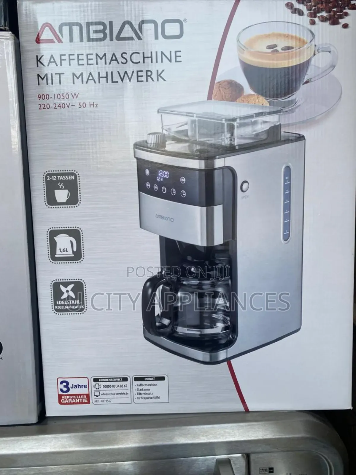 Ambiano Coffee Machine With Grinder