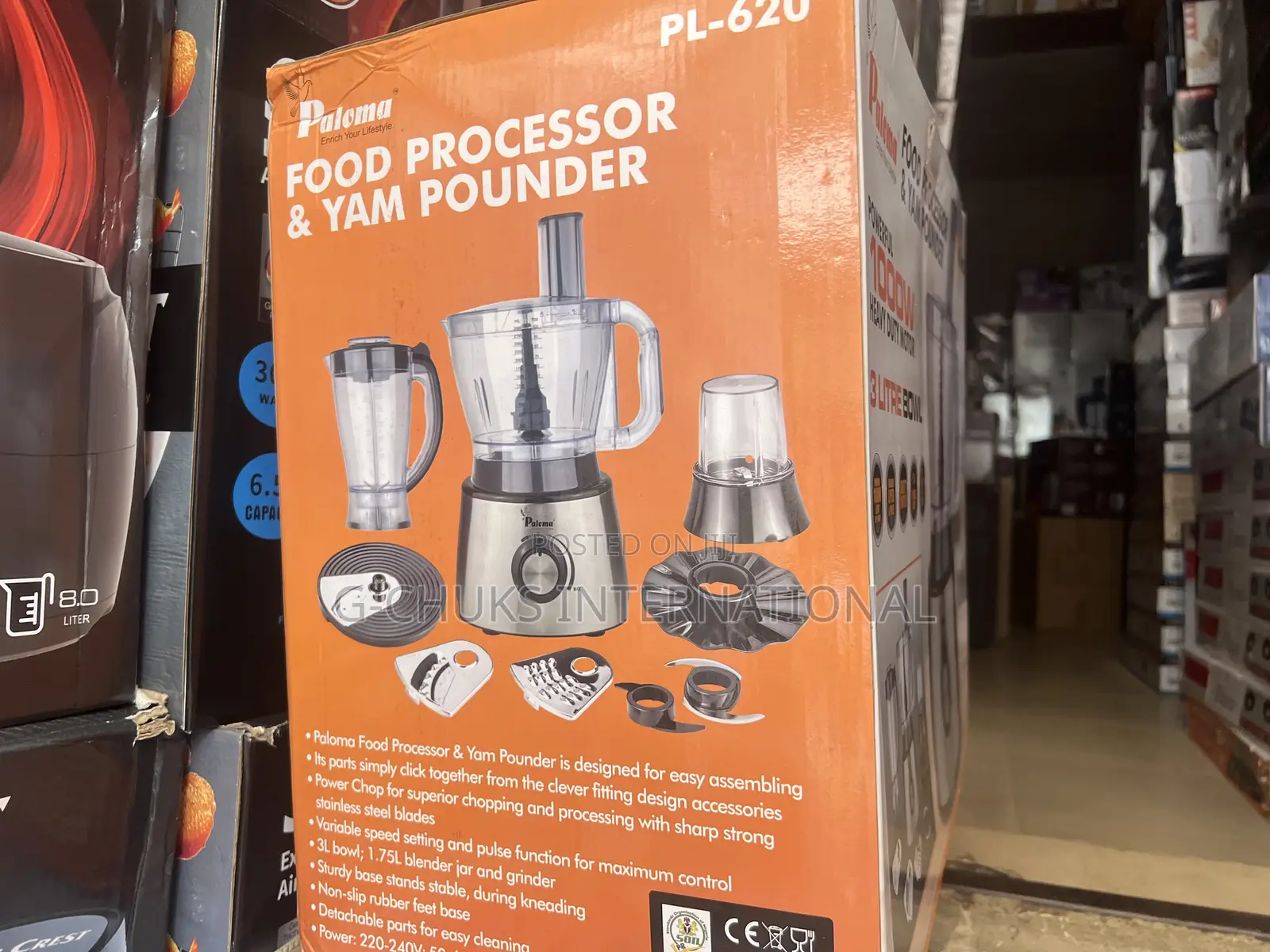 Paloma FOOD PROCESSOR Enrich Your Lifestyle YAM POUNDER