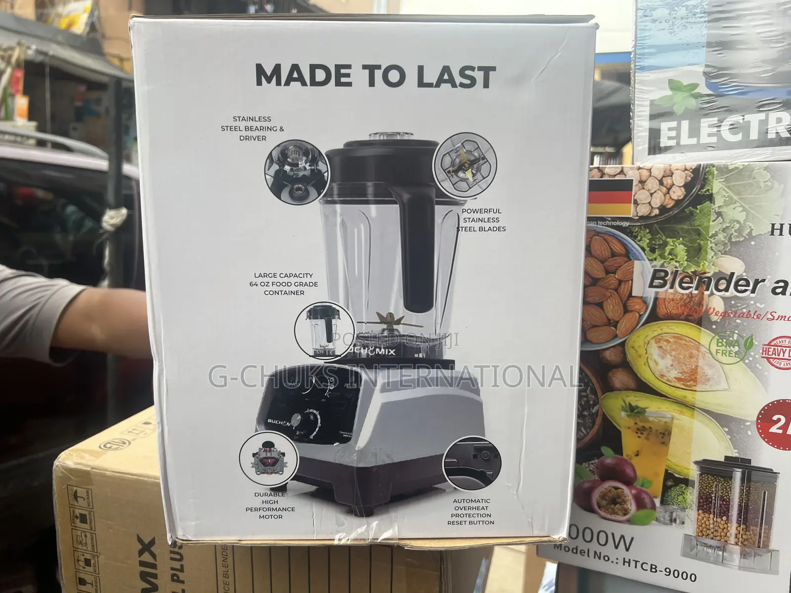 Buchymix Turbocrush Commercial Blender- 2L 2200W Bx250-Black