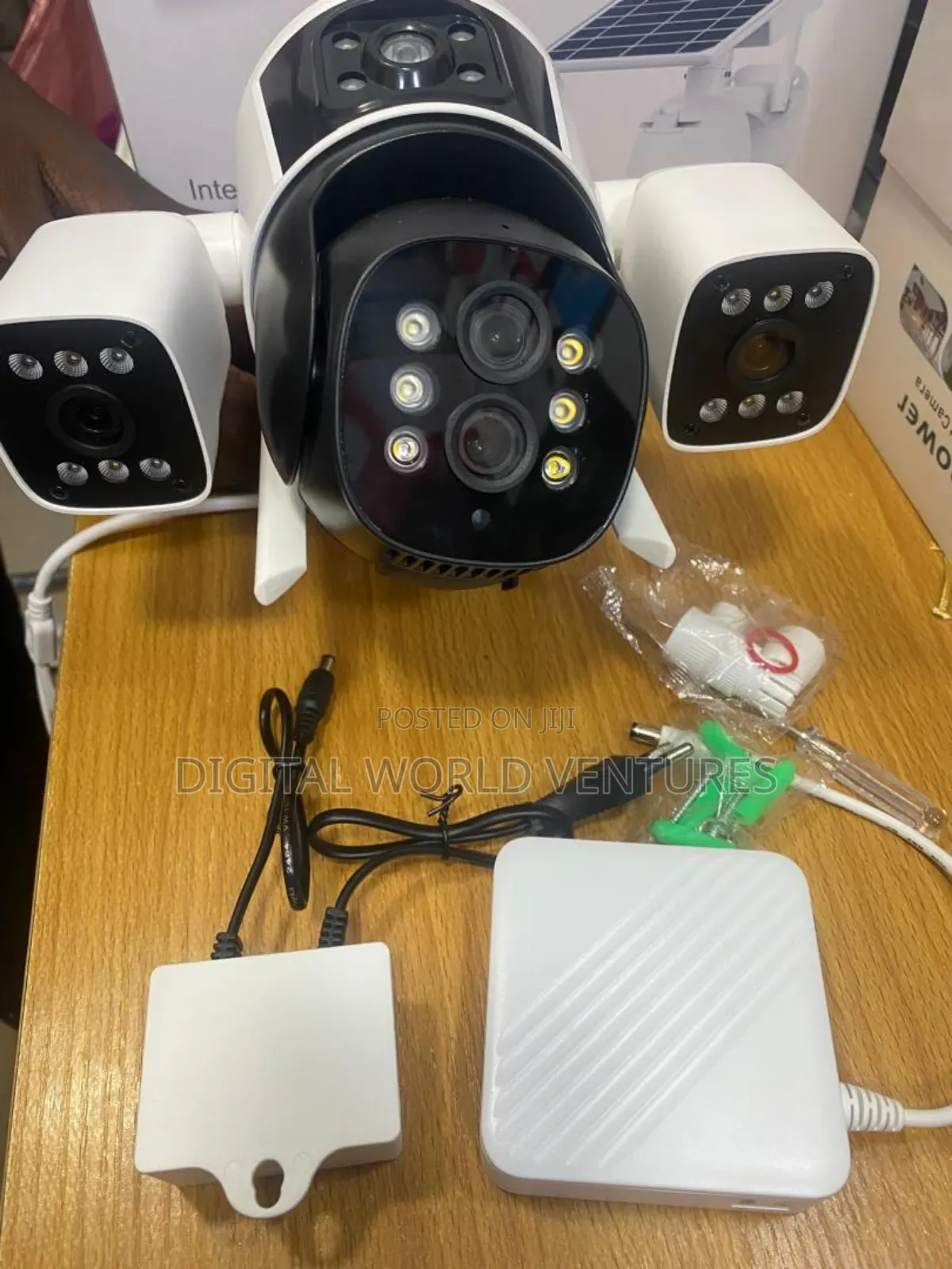 Triple Lense Wifi Camera PTZ With Power Bank
