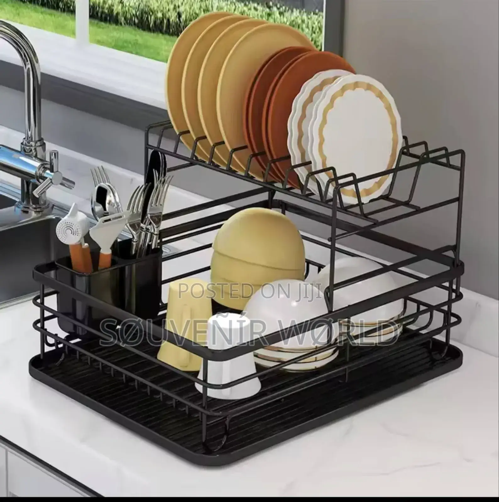 Dish Rack and Drainboard Set, Dish