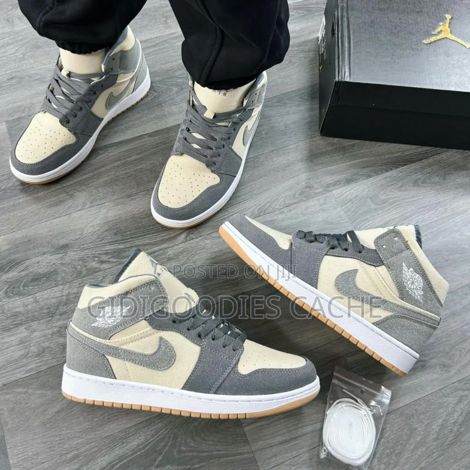 *Nike Air Jordan 1 SE Coconut Milk/Particle Gray Sneakers