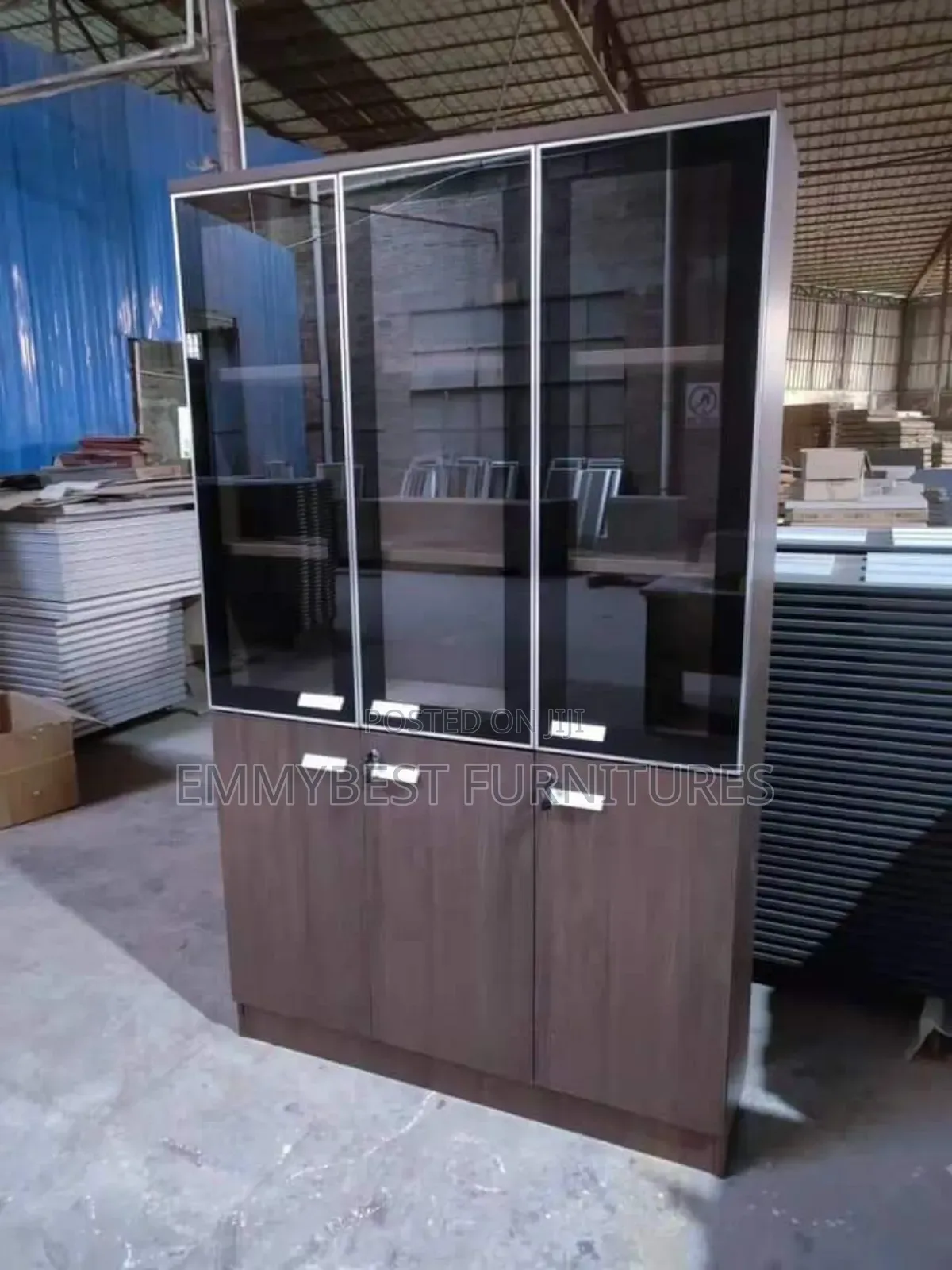 Standard Quality Office Bookshelf, 3 Doors.
