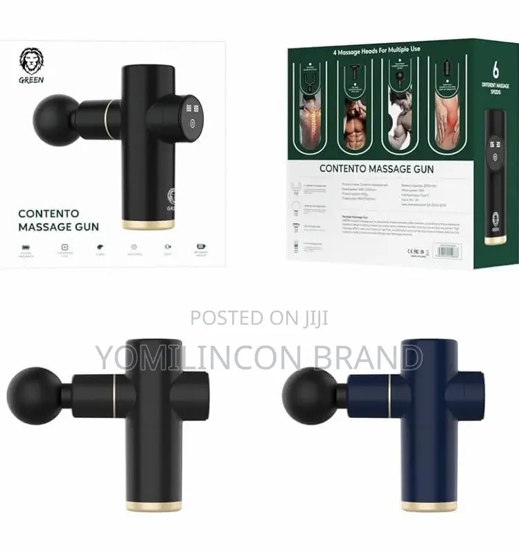 Green Contento Portable Massage Gun Black