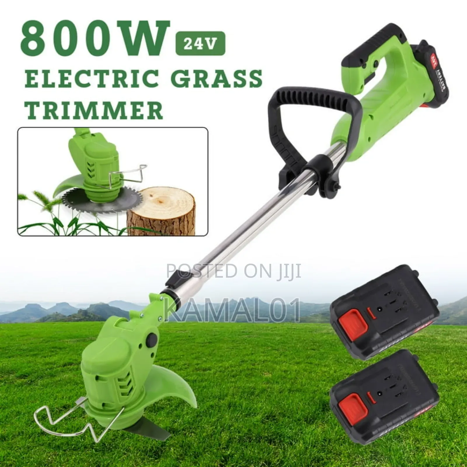 Electric Weed Wacker Cordless Two Rechargeable Battery