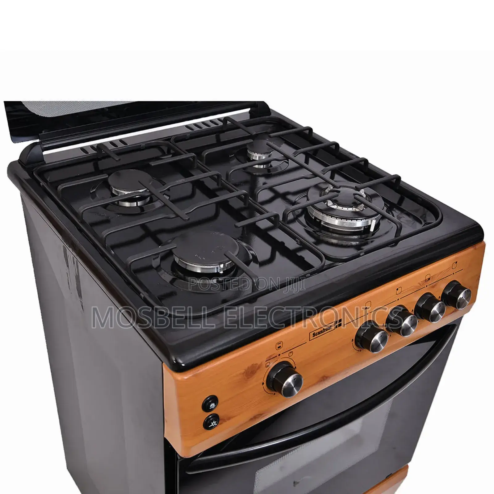 Scanfrost 60by60cm Ck6402ng Wood Finish Gascooker