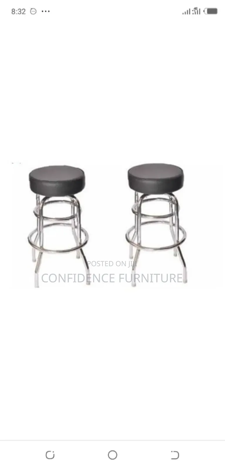 Quality Stainless Bar Stool With Leather Foam Seat