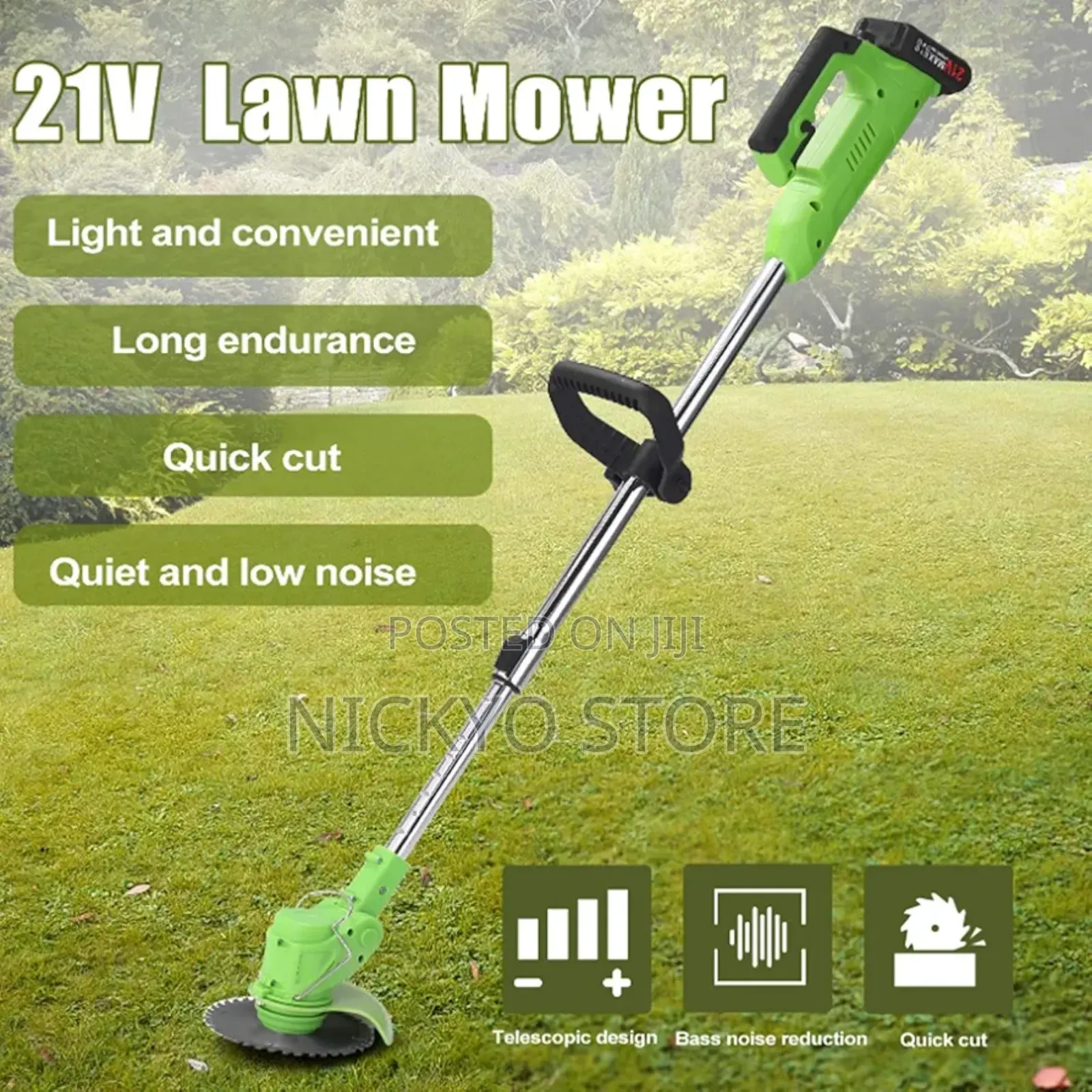 Doube Batteries Cordless Mower Garden Tools Trimming Machine