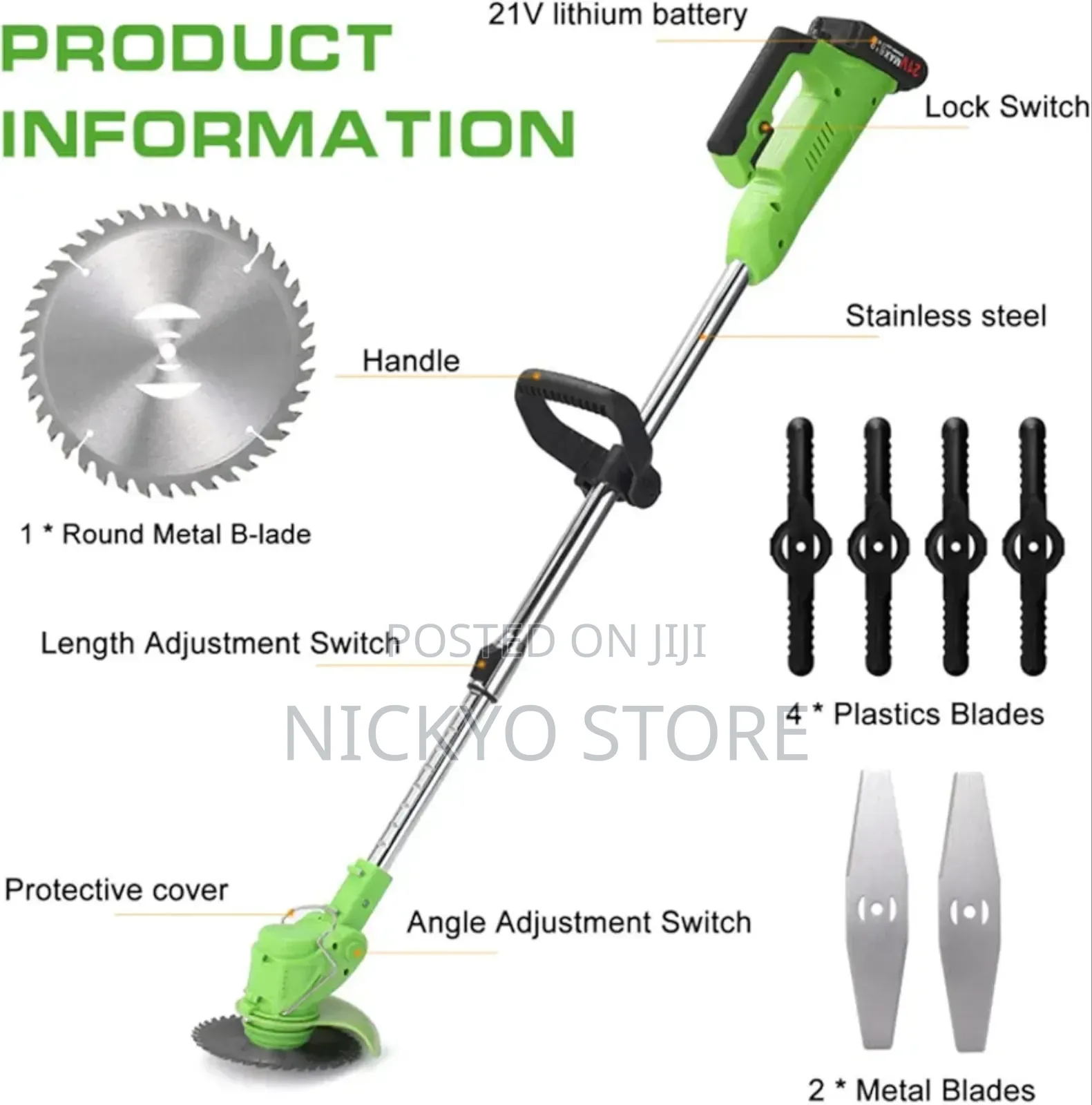 Doube Batteries Cordless Mower Garden Tools Trimming Machine