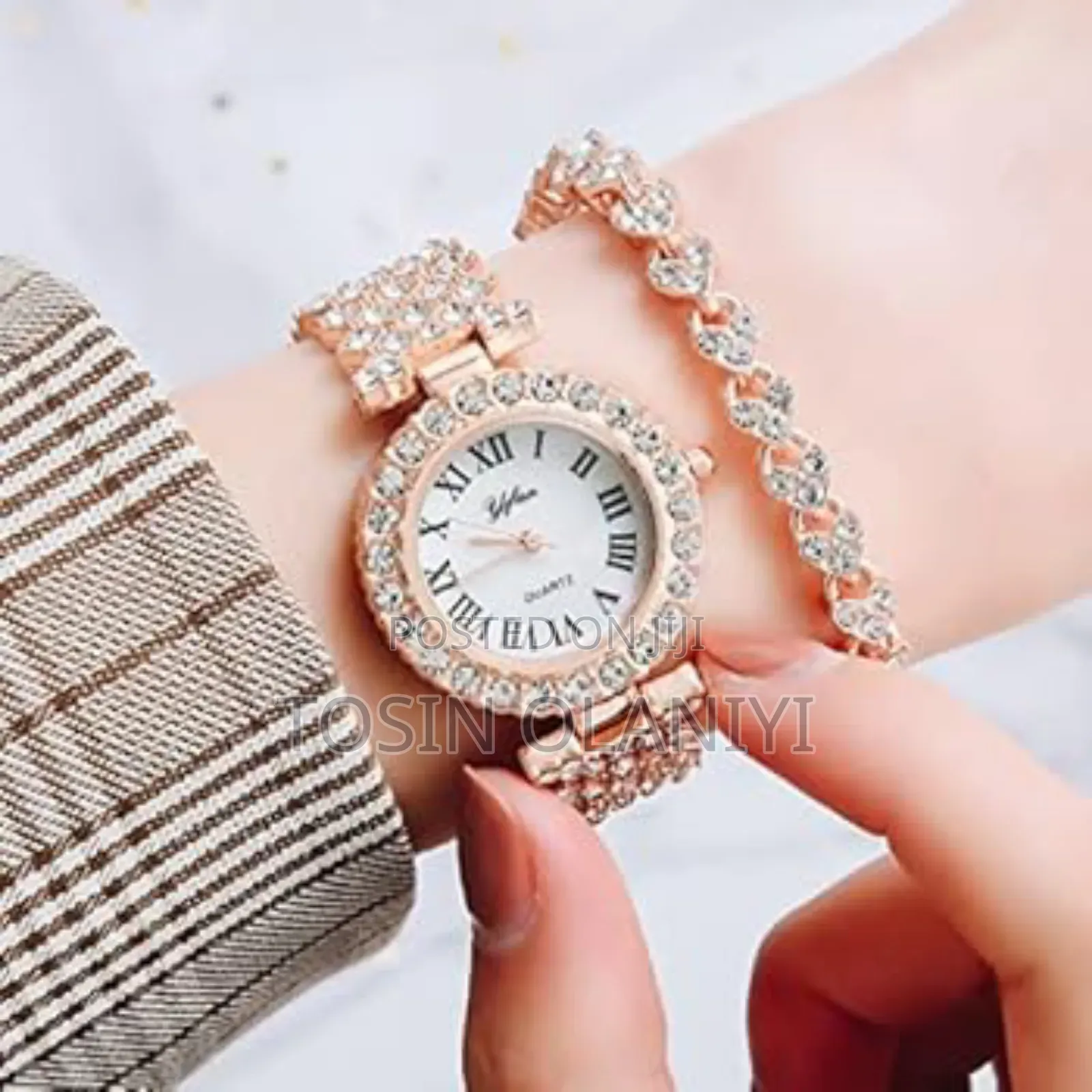 2 in 1 Ladies Wrist Watch and Bracelet