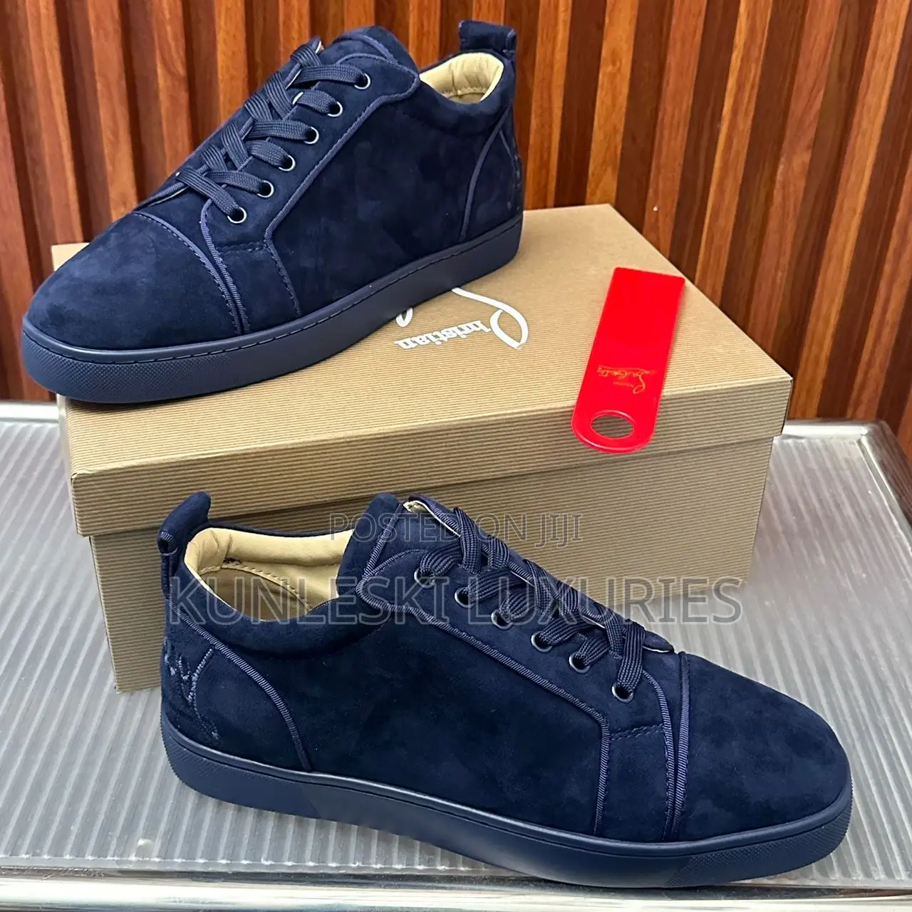 Original Christian Louboutin JNR Blue Sneakers