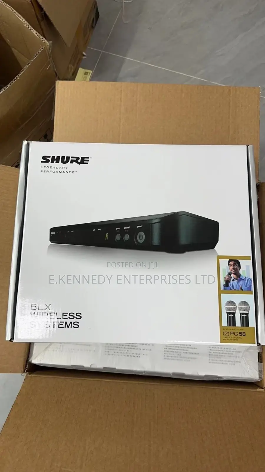 Professional Shure Blx288/Pg58 Wireless Microphone