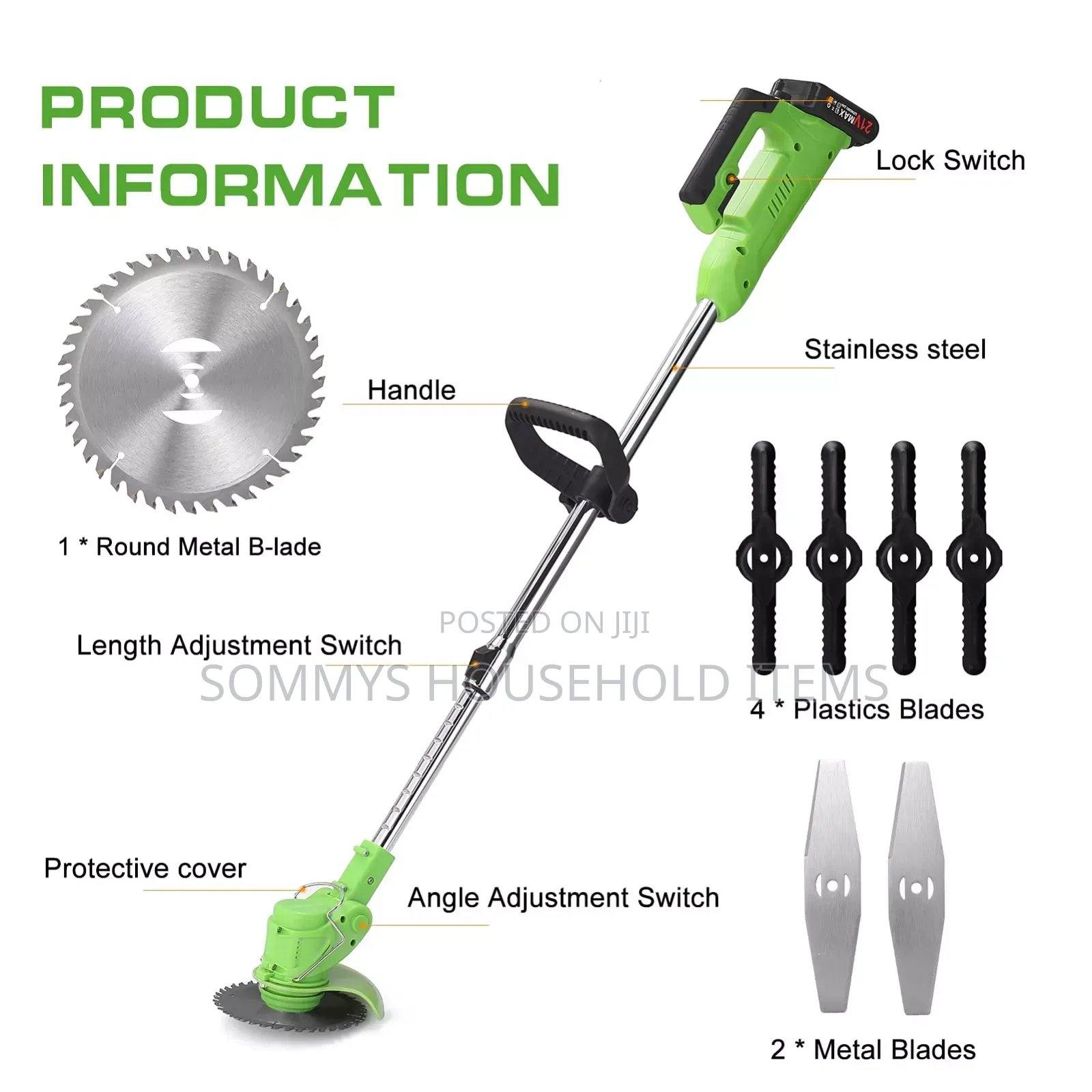 High Quality Grass/Mower Cutter Wit 2 Rechargeable Batteries