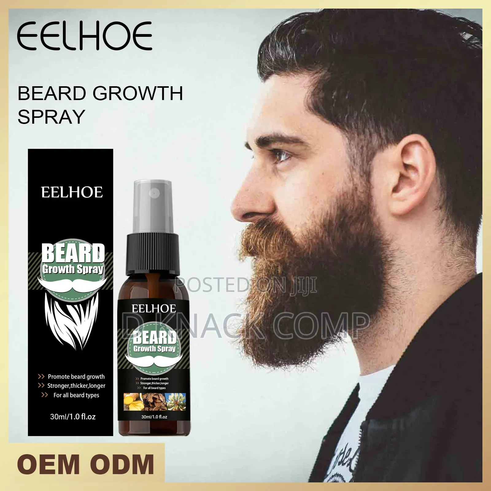 Best Seller Eelhoe Beard Growth Spray Thicken Beard Promote