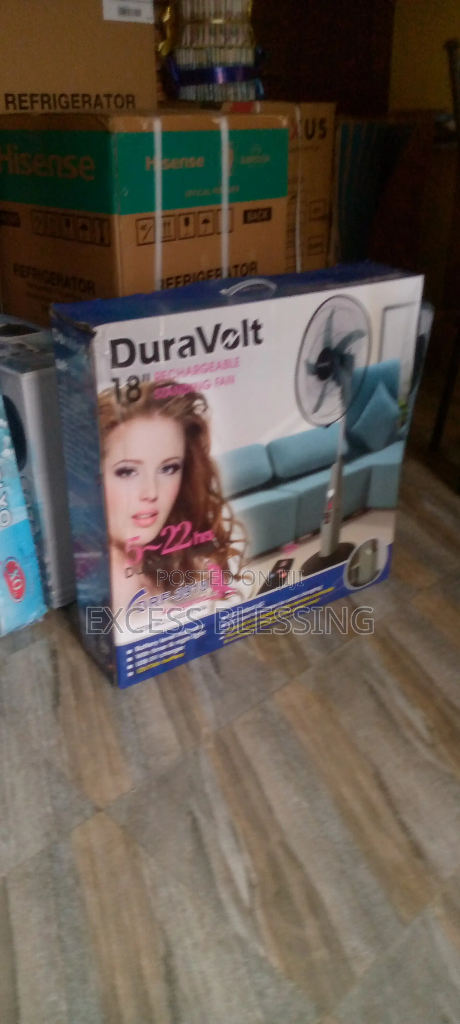 Durable Duravolt Rechargeable Fan / Battery Level Indicator