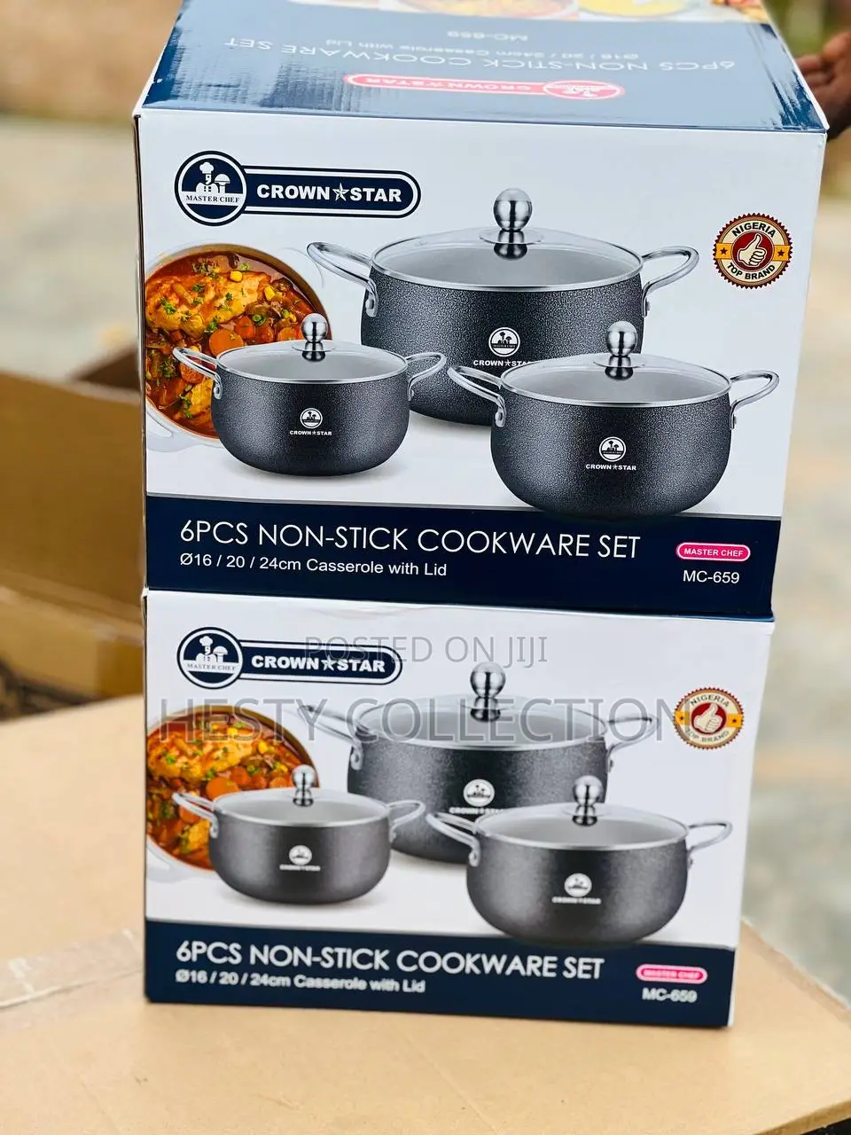 6pieces Masterchef Nonstick Pot 16cm, 18cm 20cm
