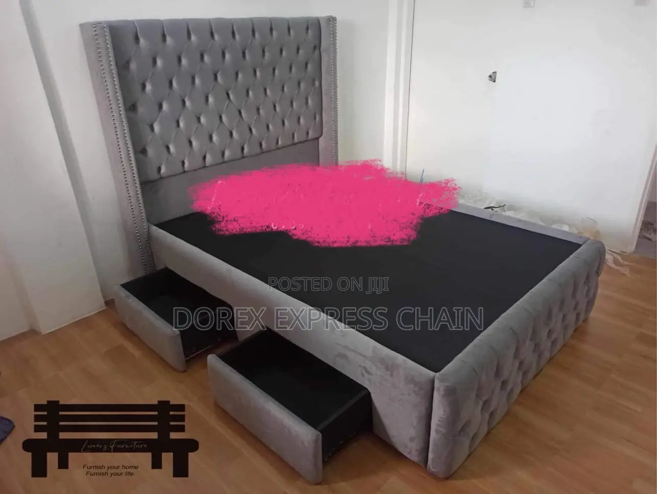 Luxurious Upholstered Bed Frame - Plush Comfort Durability