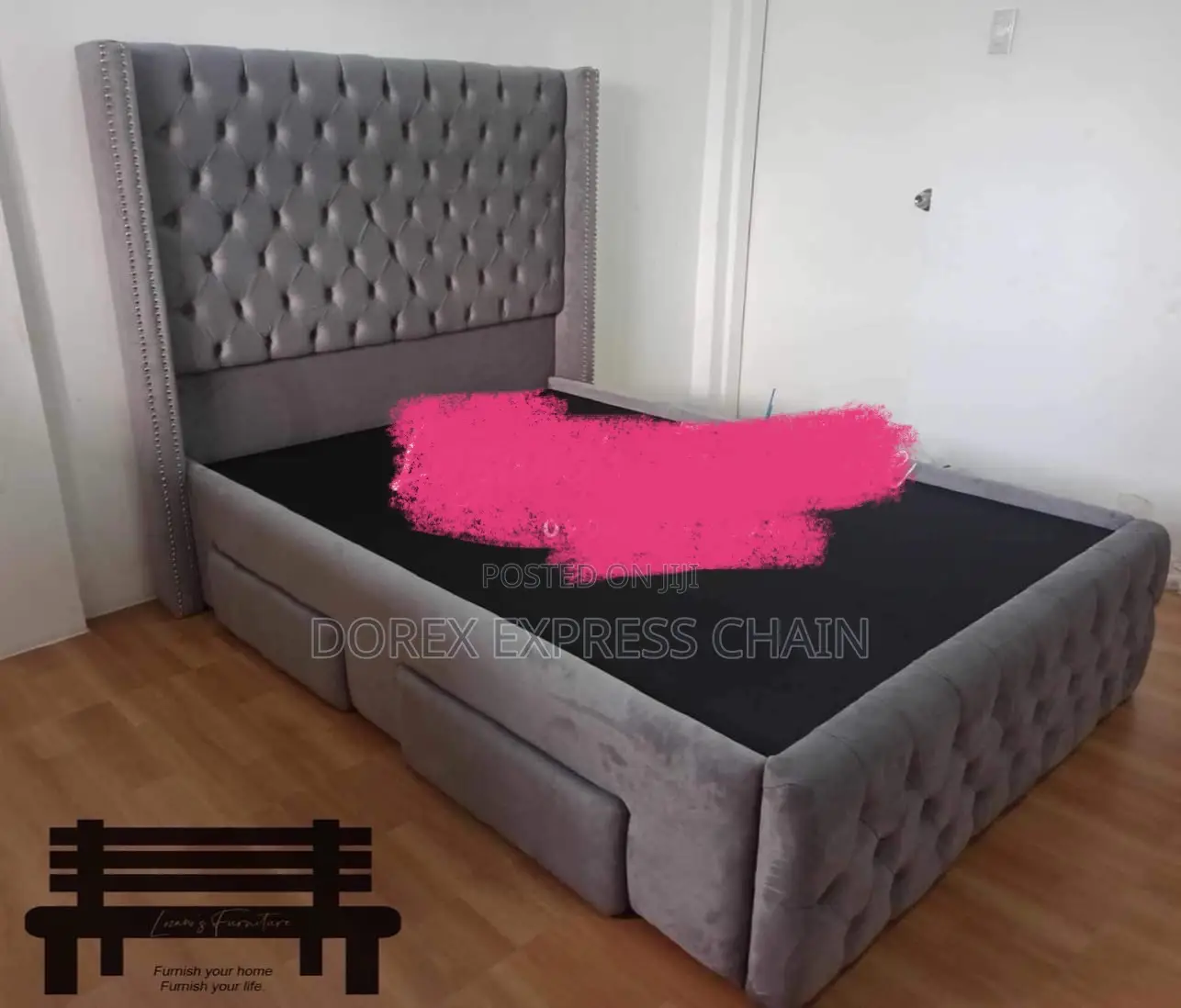 Luxurious Upholstered Bed Frame - Plush Comfort Durability