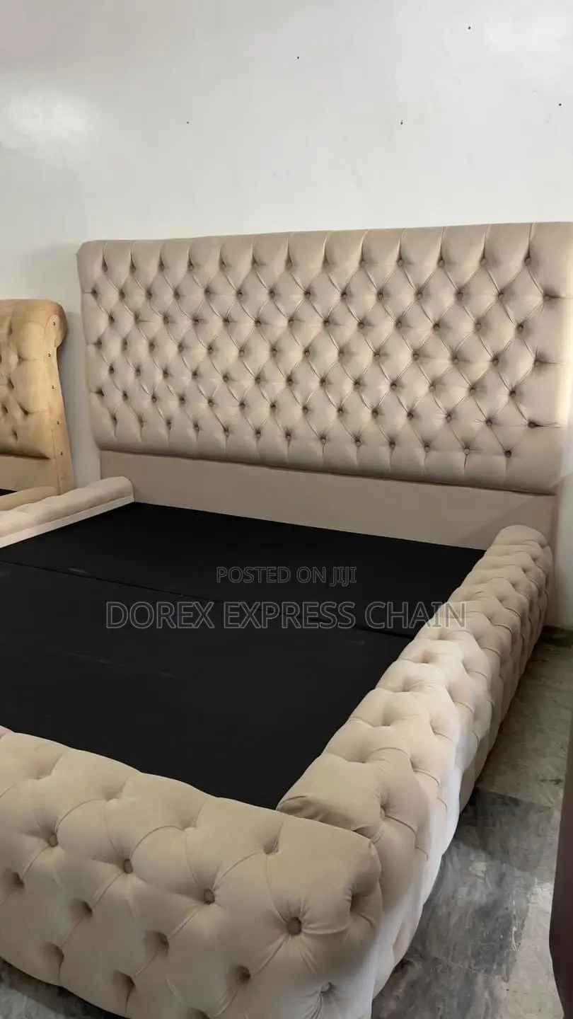 Sturdy Upholstered Bed Frame With Soft Foam Interior