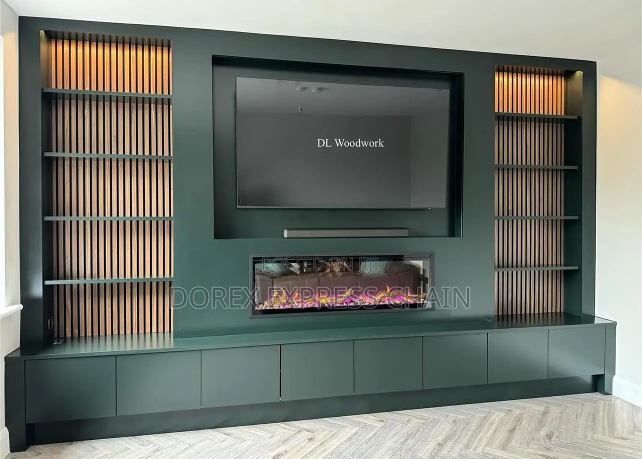 High-Gloss TV Console With Soft-Close Drawers - Luxury