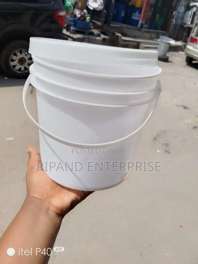 5 Litres Coloured White Bucket