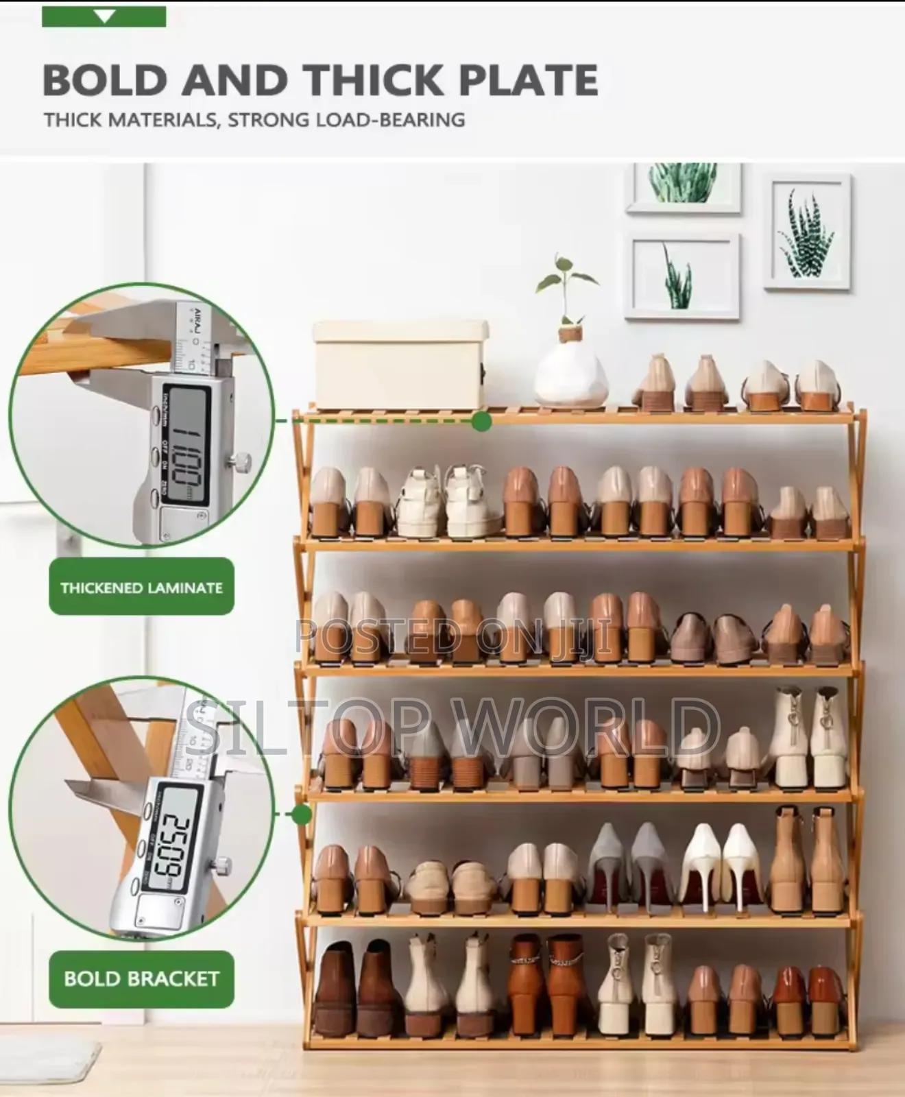 6 Layers Wooden/Bamboo Shoe Rack