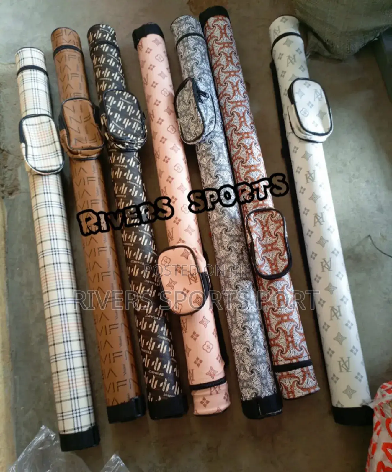 Snooker Cue Stick Tube Carrying Case Adjustable Shoulder Bag