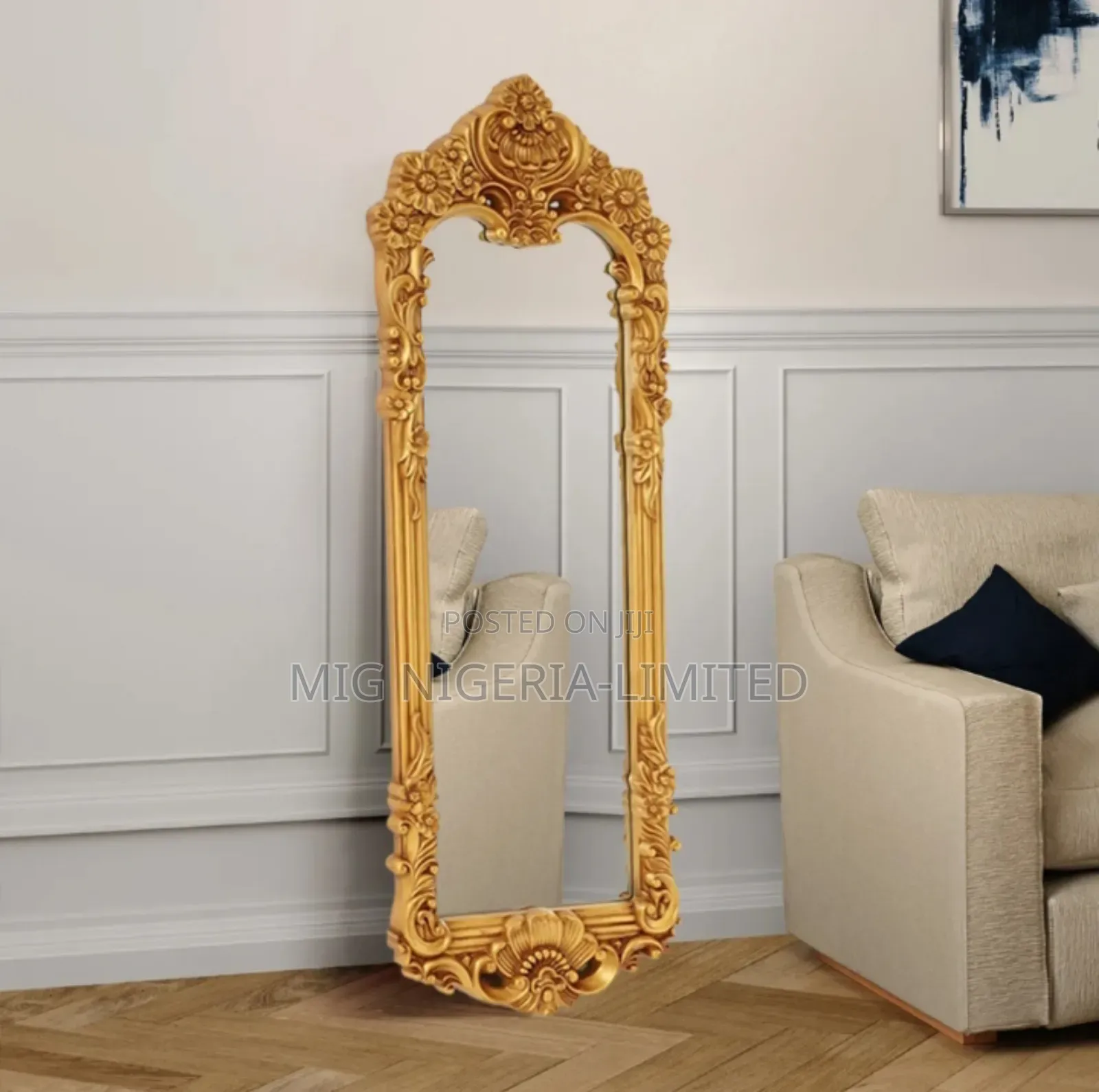 Roya Vintage Gold Ornate Full Length Mirror Decor Art 160x50