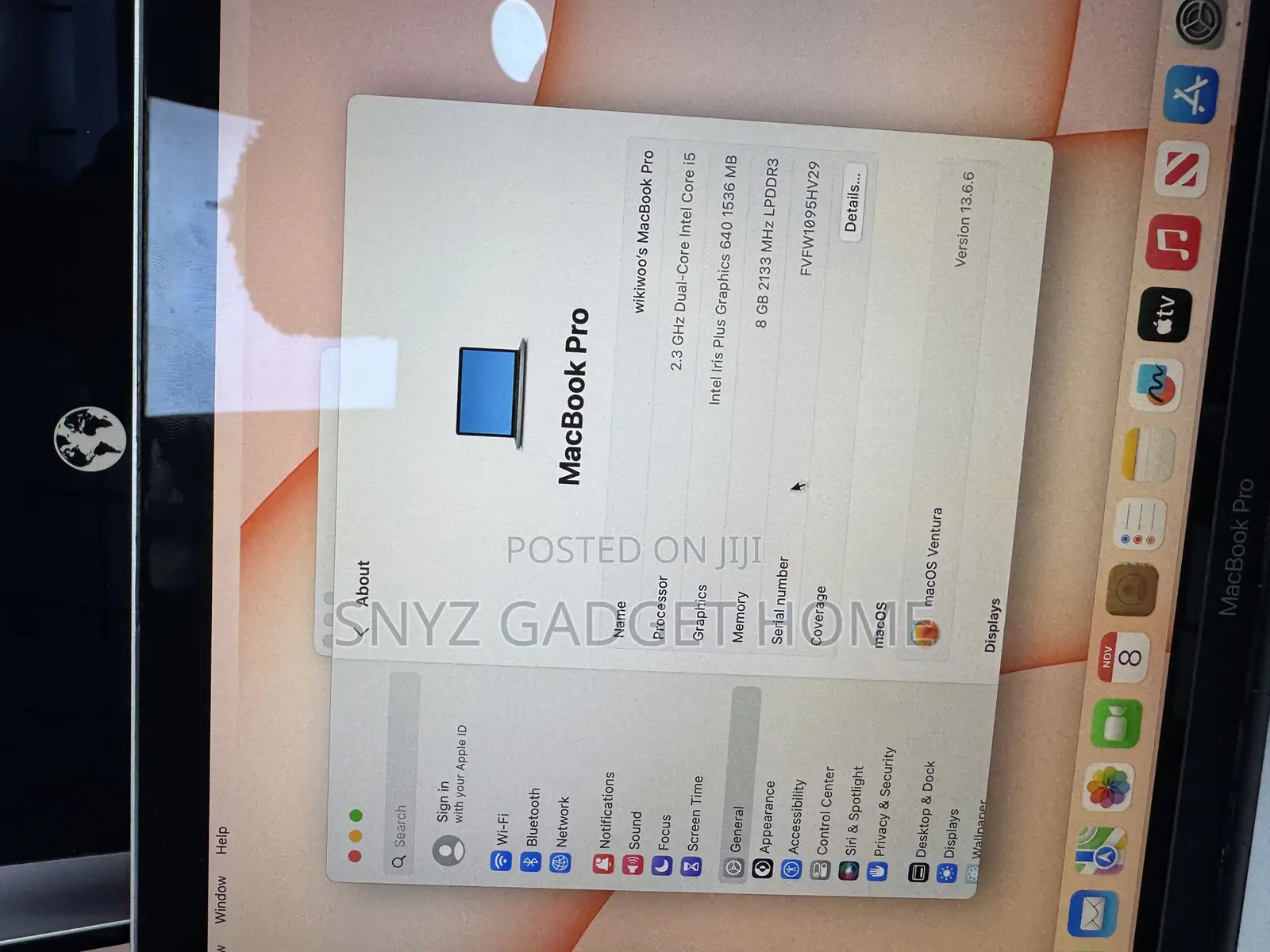 Laptop Apple MacBook Pro 2017 8GB Intel Core i5 SSD 256GB