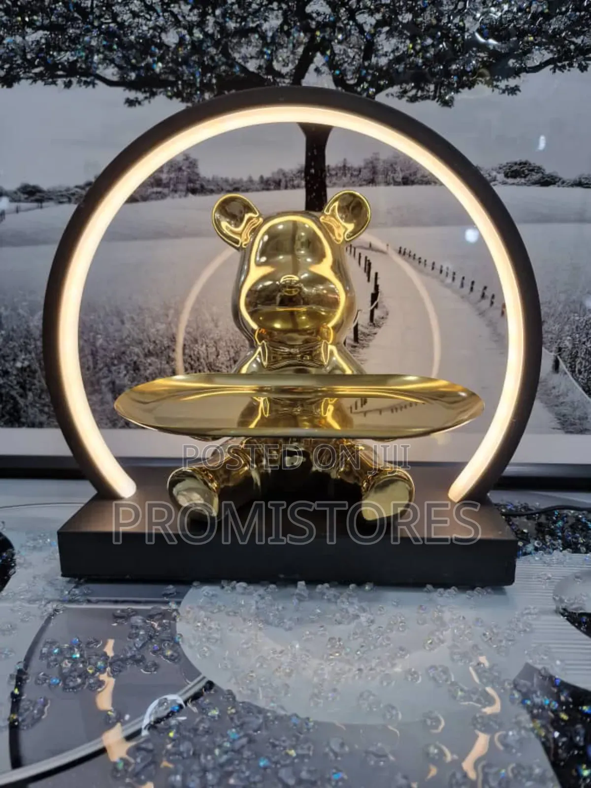 Luxury Violent Bear Ornament With Desktop Light