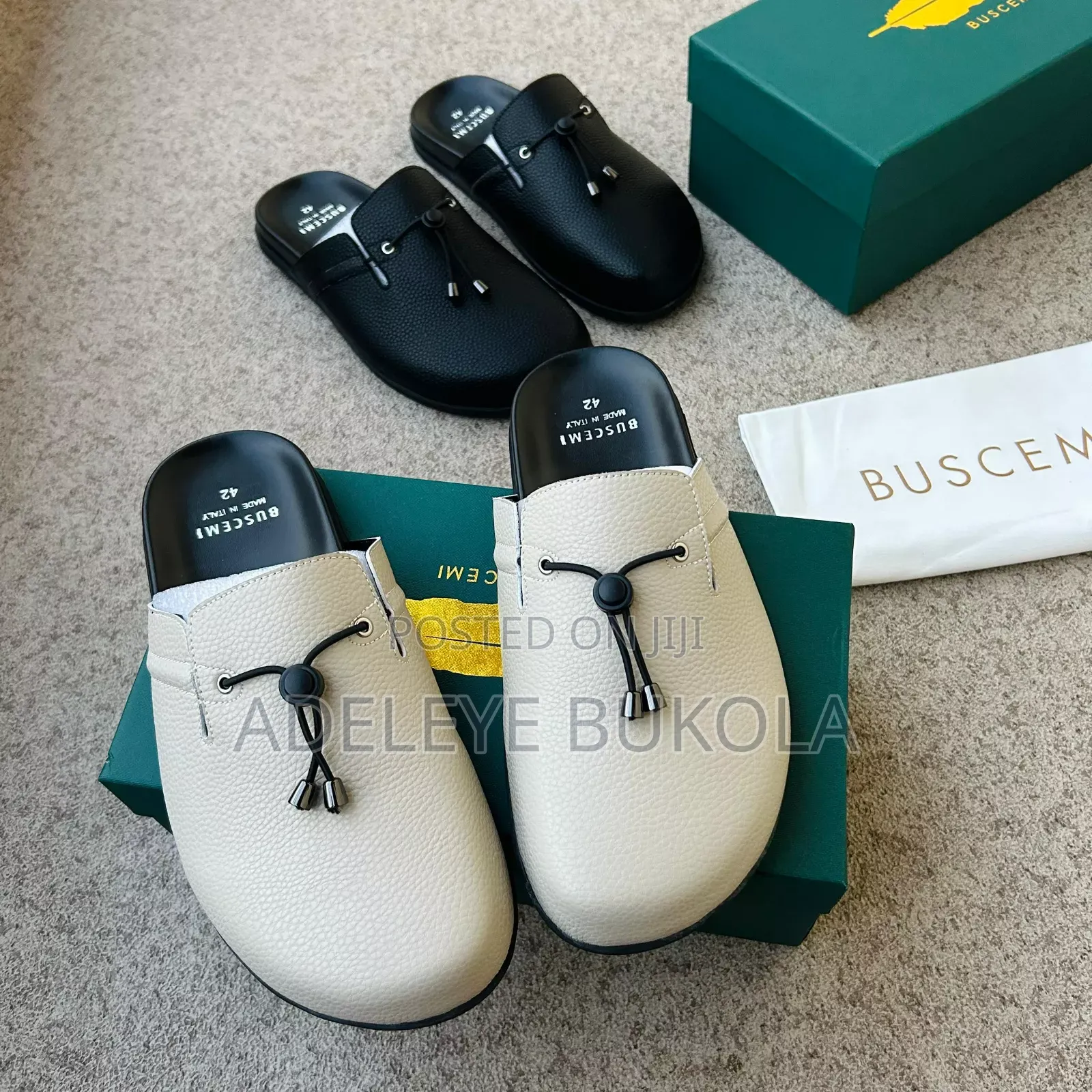 Buscemi Luxury Italian Leather Mule