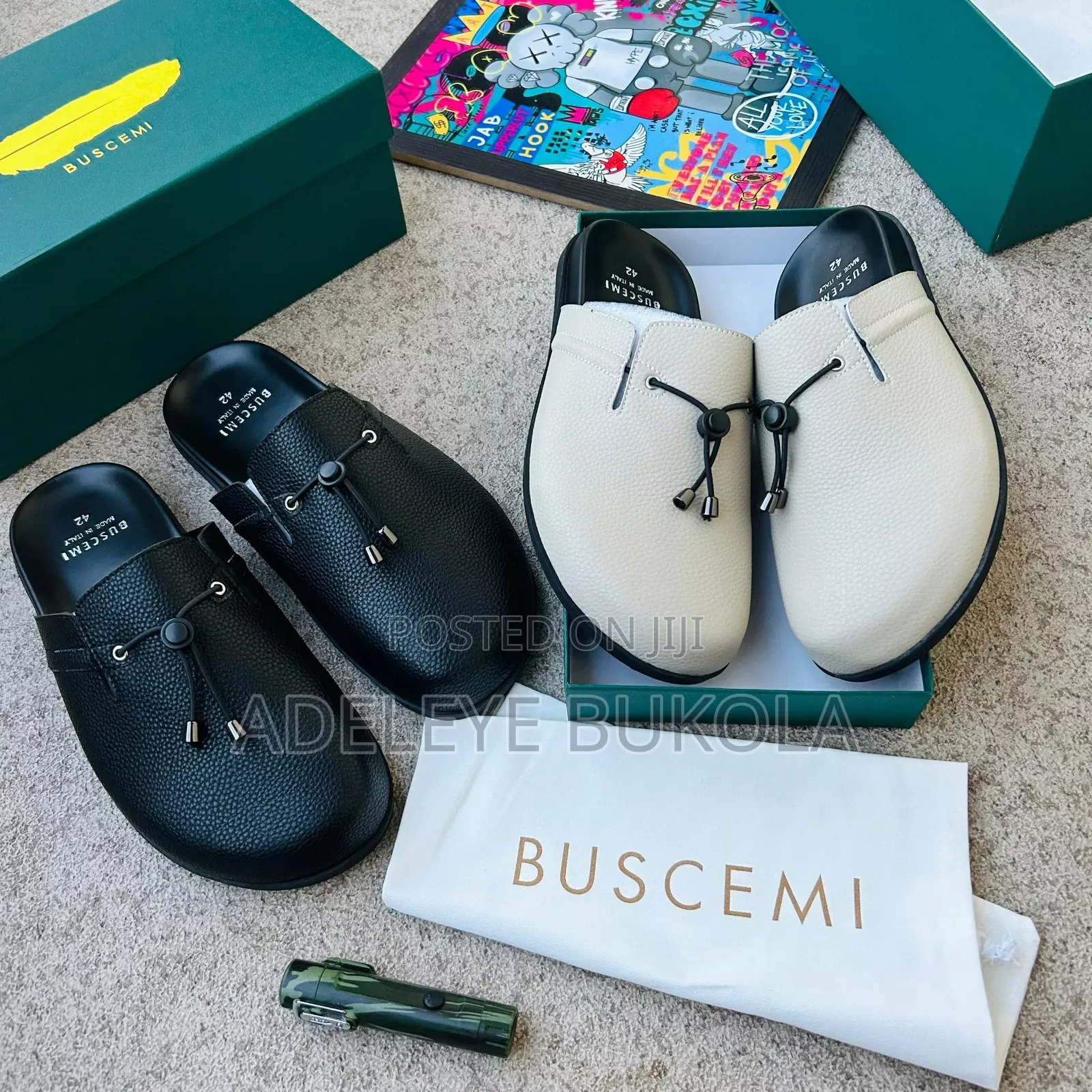 Buscemi Luxury Italian Leather Mule