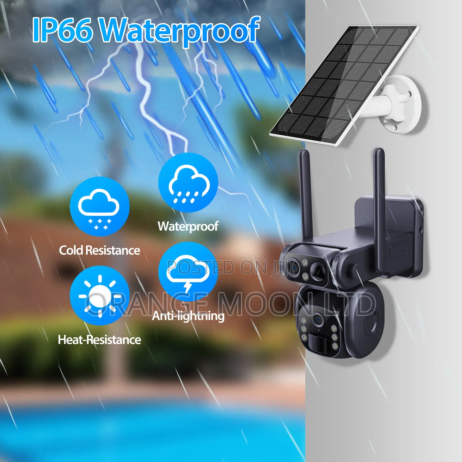 UBOX 4MP Wireless Solar Camera Dual Lens Alarm PTZ Solar Pan