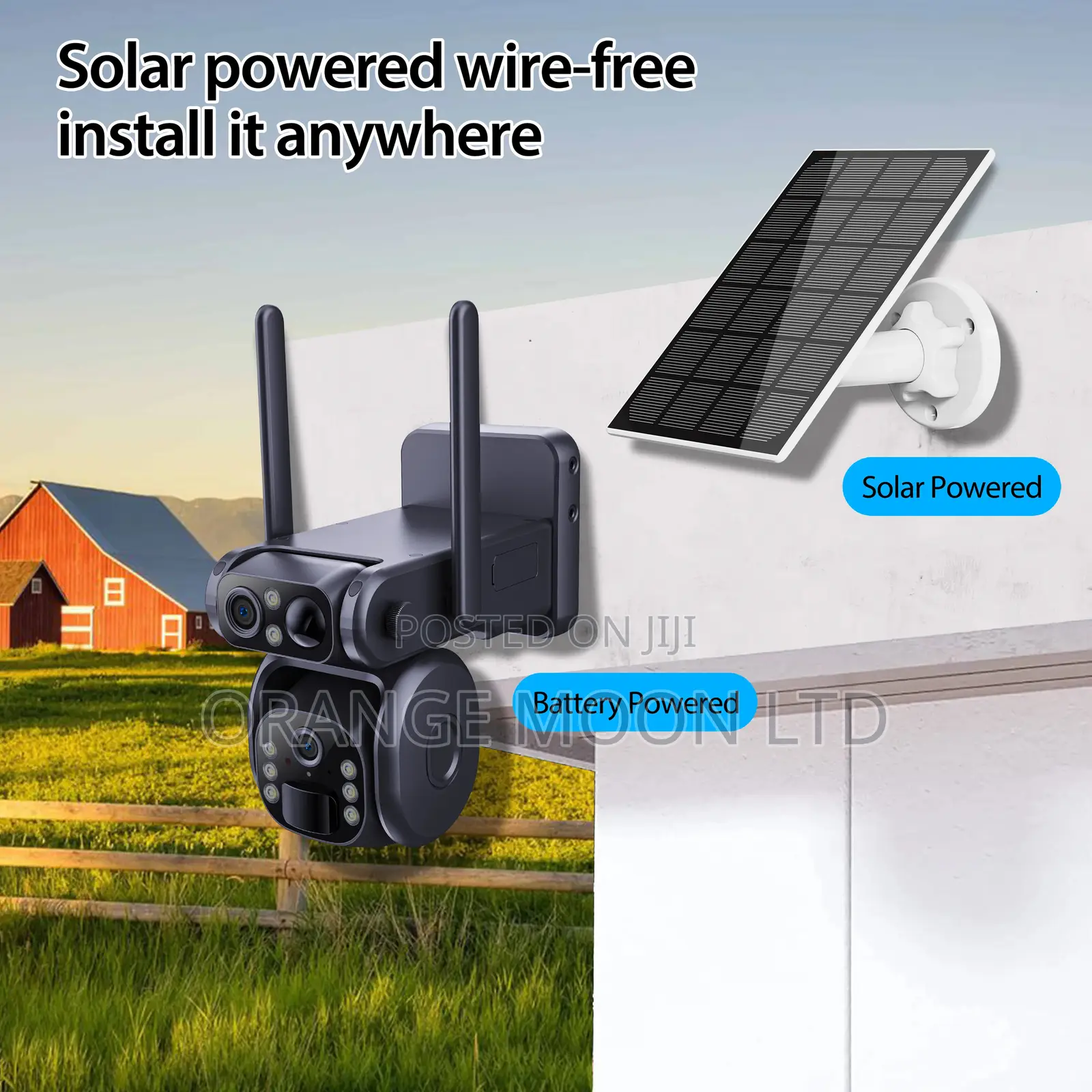 UBOX 4MP Wireless Solar Camera Dual Lens Alarm PTZ Solar Pan