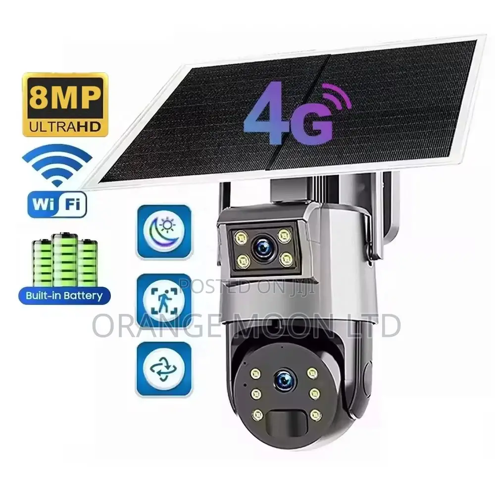 Ubox 4mp Dual Lens 4x Solar Powered Camera 4g
