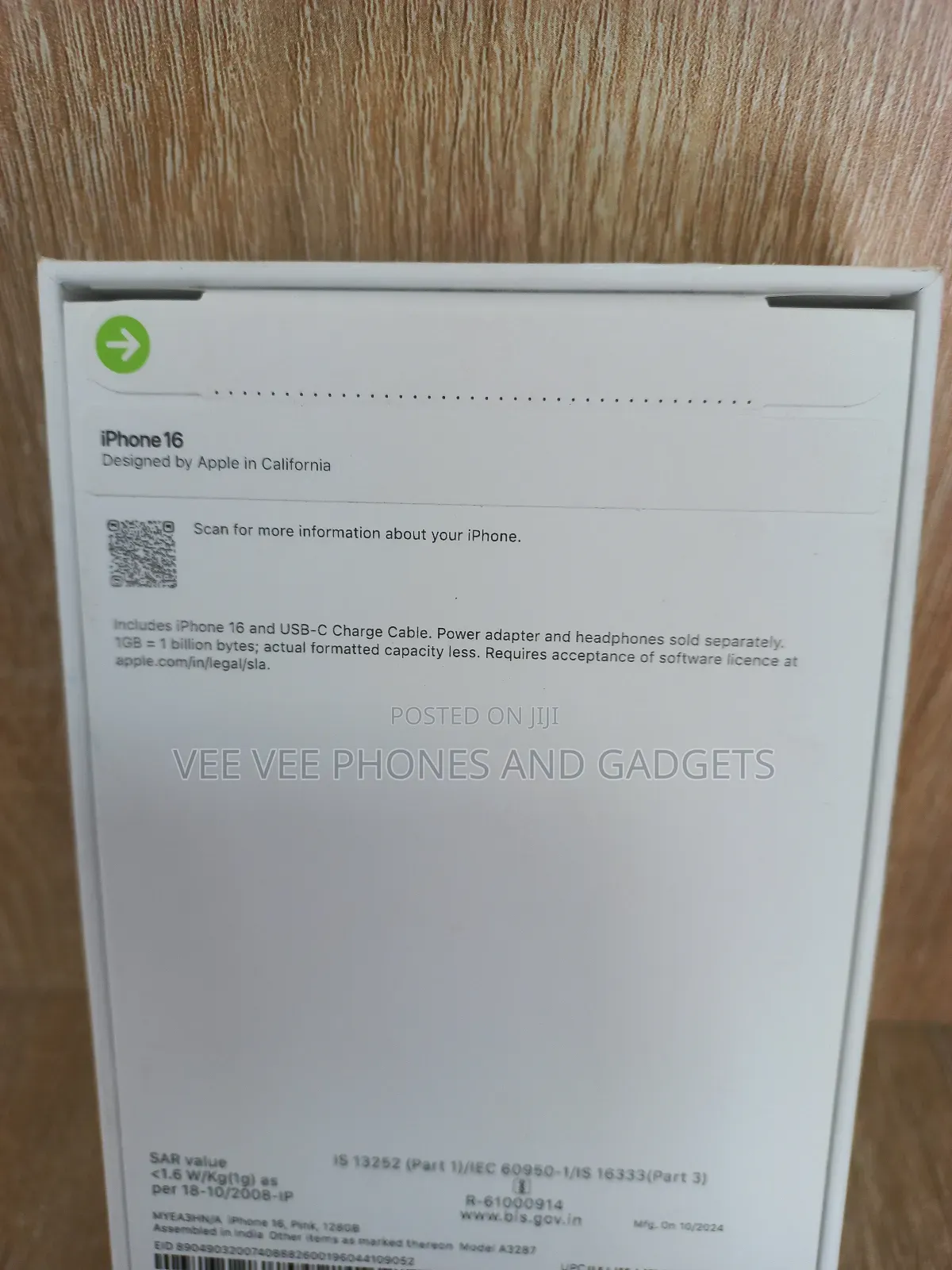 New Apple iPhone 16 128 GB Pink