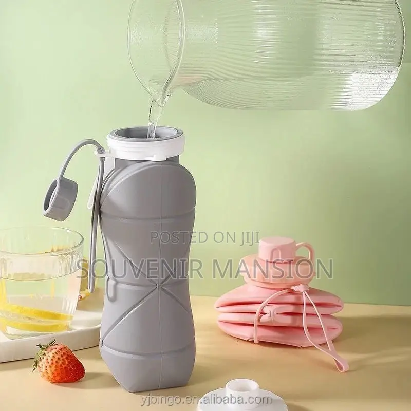 600ml Foldable Silicon Water Bottle