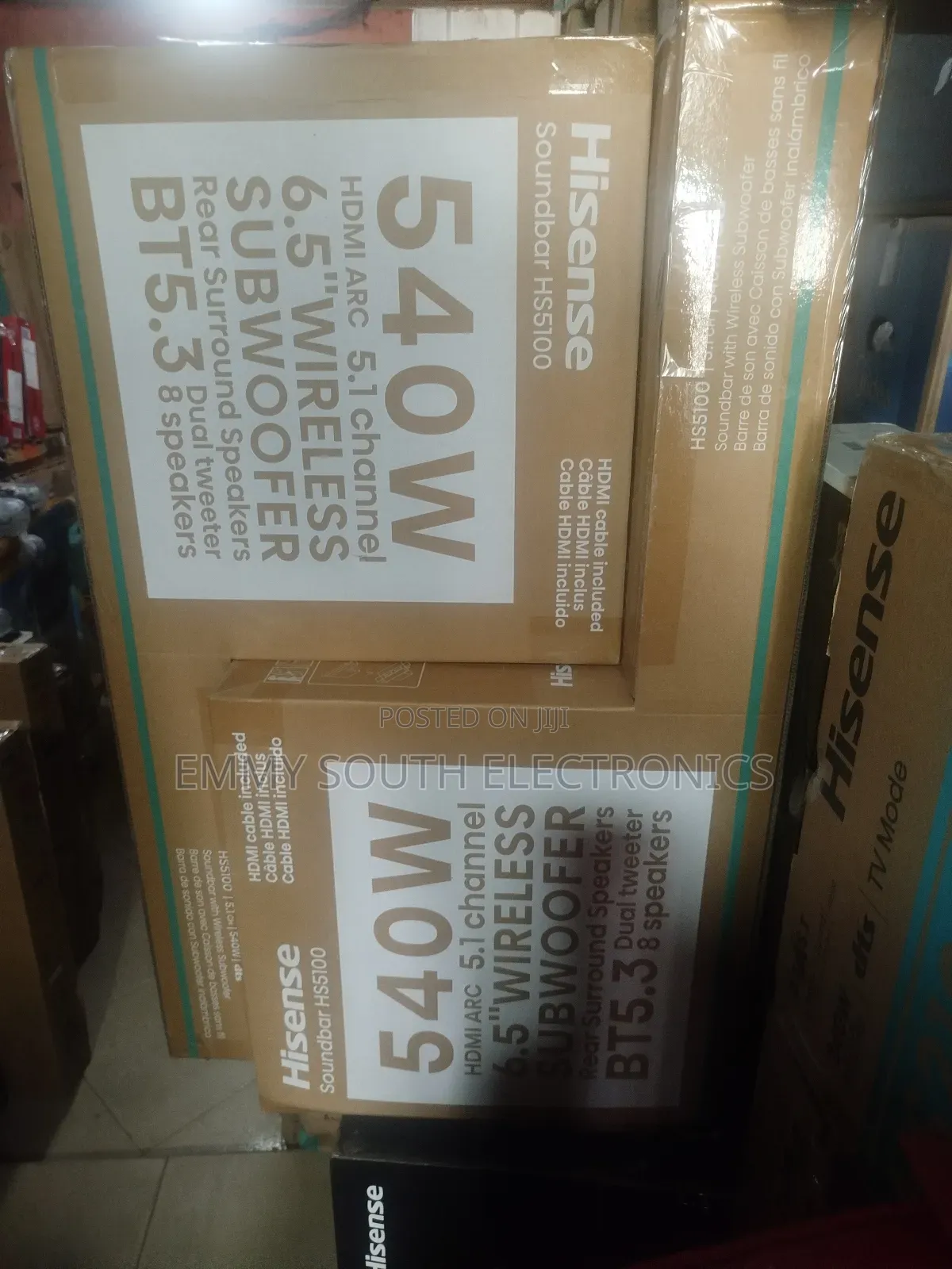 Hisense Wireless Soundbar With Subwoofer 540w