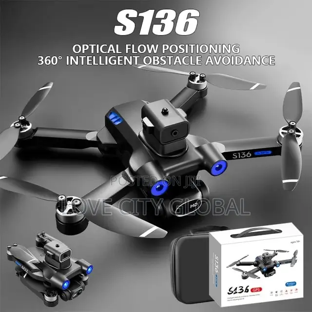 Foldable 5G Wifi Obstacle Avoidance GPS Drone, 2 Battery