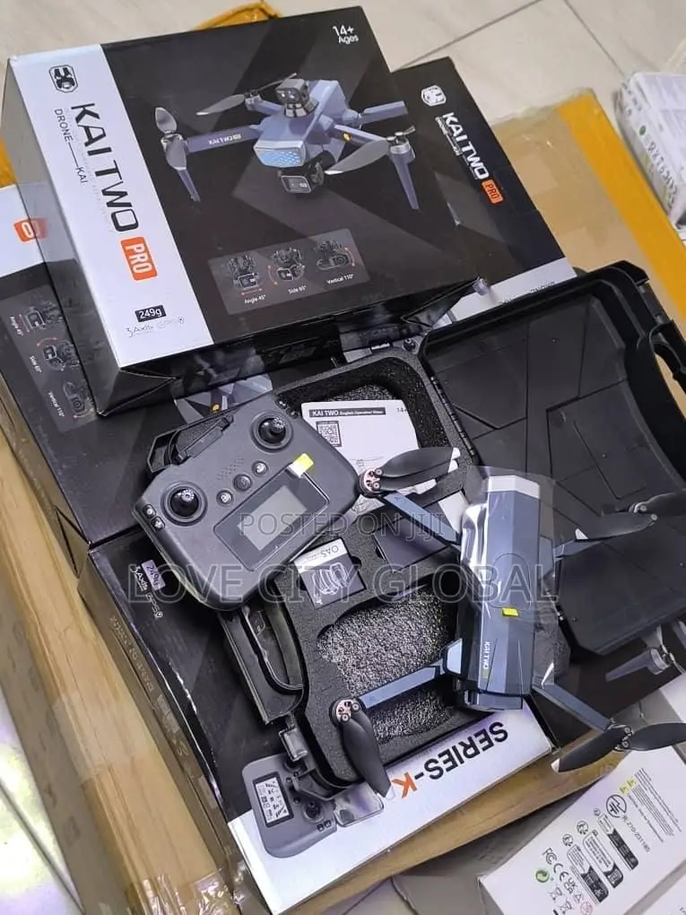Kai Two Pro 2km GPS Drone 5g Wifi Hd Camera With 2 Battery